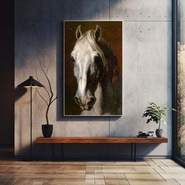 Tête De Cheval Blanc Peinture